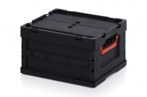 ESD foldable box with lid