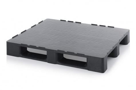 ESD pallet with solid cover with retaining edge