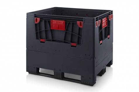 Foldable ESD big box with 4 opening flaps