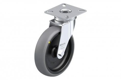 ESD furniture wheel, plate attachment, Ø 100 x 25 mm