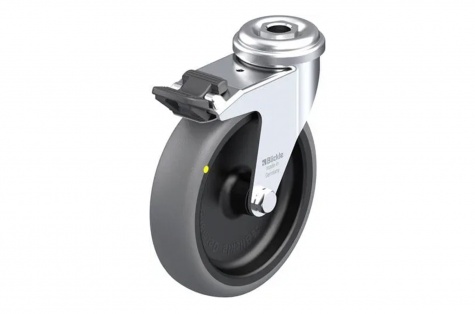 ESD furniture wheel, bolt fastening, brake, Ø 100 x 25 mm