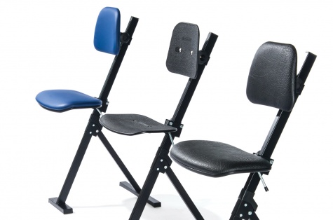 Krēsls - atbalsts Sit Stand, zila auduma