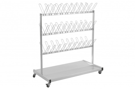 Shoe and boot trolley, galvanised