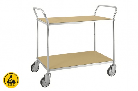 ESD table trolley 2 shelves