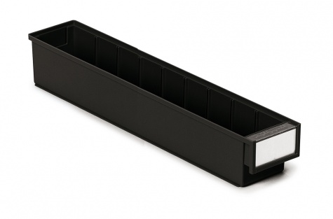 Shelf bin 92x500x82 Black ESD