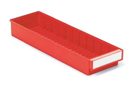 Shelf bin 186x600x82 Red