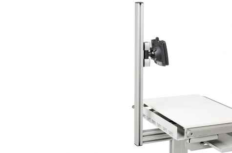 LCD bracket for mobile laptop trolley
