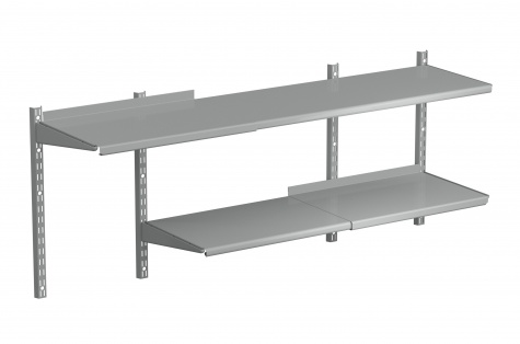 Extendable metal shelf, white