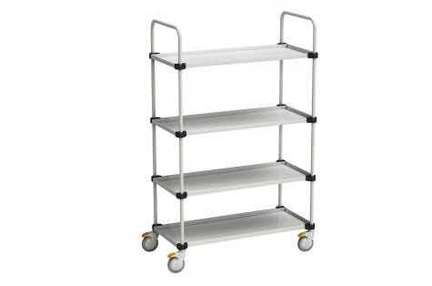 Adjustable TRTA 4-shelf trolley ESD 1090x530x1515