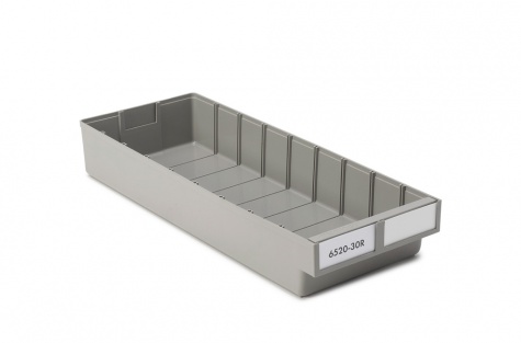 Treston ReBOX shelf bin 186x500x80, grey