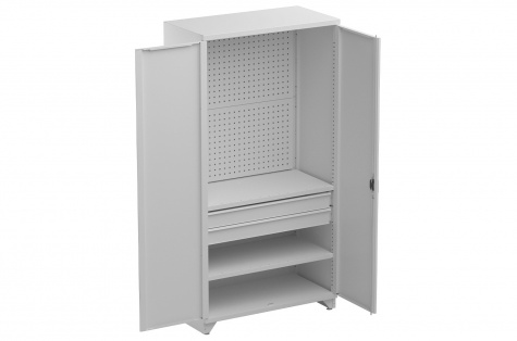 Shelving cabinet 100/50/200, 2x shelf, 2x drawer, 2x panel
