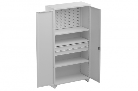 Shelving cabinet 100/40/200, 3xshelf, 2xdrawer,1xpanel