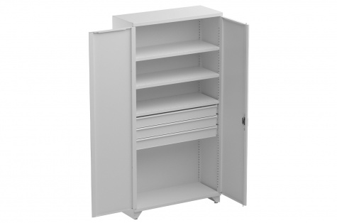 Shelving cabinet 100/40/200, 3xshelf, 3xdrawer
