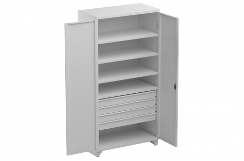 Shelving cabinet 100/50/200, 4xshelf, 4xdrawer