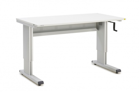 Montāžas galds ESD, ar regulēšanas rokturi, 800 x 1800 mm