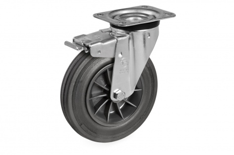 S52 Поворотное колесо с тормозами, диаметр 200 x 50 мм