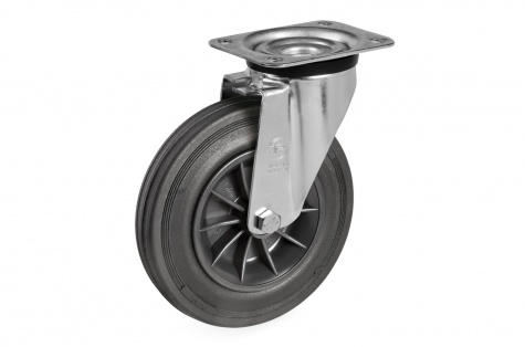 S52 Plate mounted, swivel wheel, 65-300kg