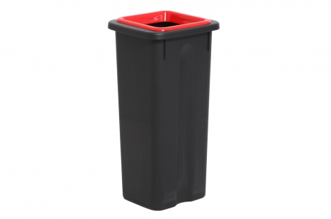 Waste sorting bin 53L, red
