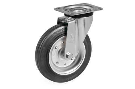 S53 Plate-mounted, swivel wheel, 65-230kg