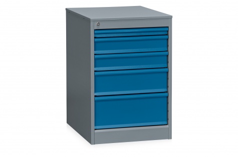 Workshop drawer unit 670, 1x50, 2x100, 1x150, 1x200 mm